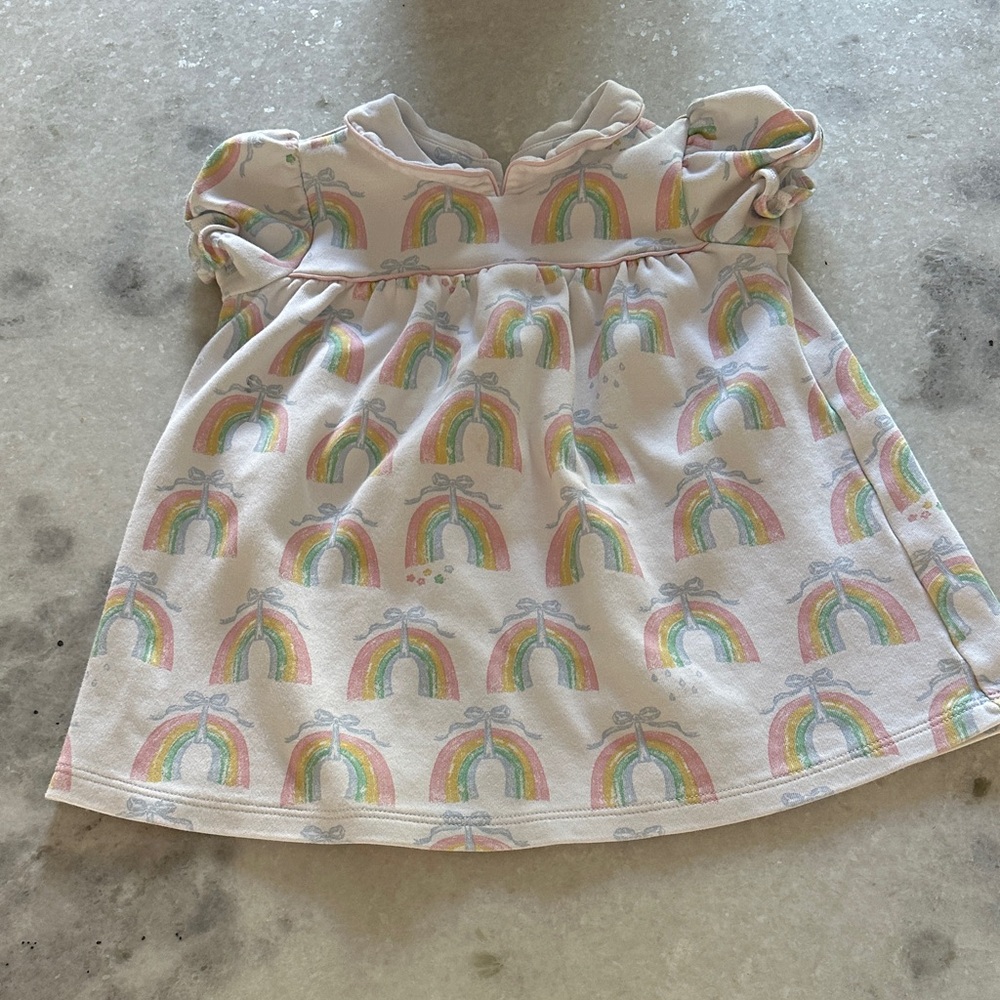 The Beaufort Bonnet Company Pastel Rainbow Baby Dress
